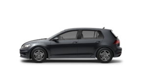 Side view of a black golf